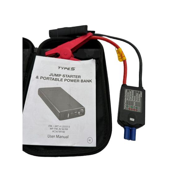 TypeS 12V Jump Starter Cables, Manual And Case Only - Picture 1 of 1